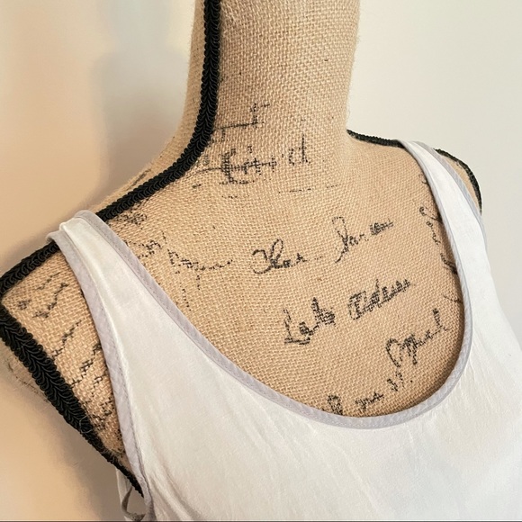 Sheer Scoop Neck Tank Top White - Picture 2 of 4